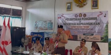 Kwarcab Gerakan Pramuka Kota Bogor Lantik Mabigus dan Gudep SDN Papandayan