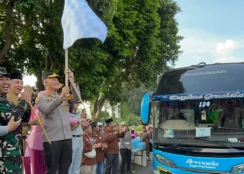 Polresta Bogor Kota Berangkatkan 300 Peserta Mudik Gratis