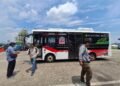 Hari Kedua Uji Coba, Bus Listrik Sempat Trouble di Area KRL Bojonggede