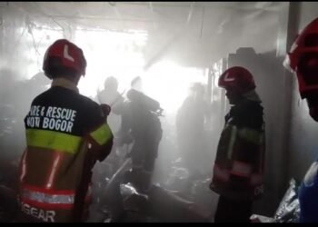 Ruko Lantai 2 di Baranangsiang Kota Bogor Terbakar