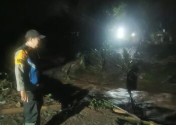 Belum Lama Dibangun, Jembatan Darurat Cigoha di Tanjungsari Ambruk