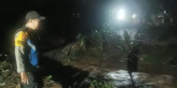 Belum Lama Dibangun, Jembatan Darurat Cigoha di Tanjungsari Ambruk