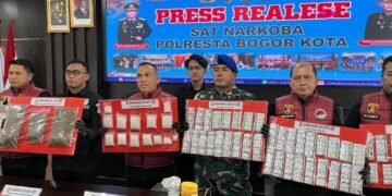 Satresnarkoba Polresta Bogor Kota Ungkap 82 Kasus Narkoba, 65 Tersangka Diamankan