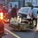 Hilang Kendali, Pemotor Tabrak Minibus di Jalur Puncak