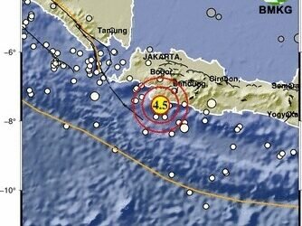 Gempa Magnitudo 4.5 Guncang Sukabumi Jawa Barat, BMKG: Kedalaman 25 Km
