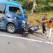 Tabrakan Elf vs Motor di Jalan Sukabumi-Sagaranten, Satu Korban Tak Sadarkan Diri