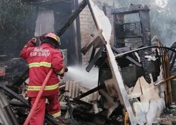 Korsleting Listrik, Rumah Warga Ciampea Ludes Terbakar