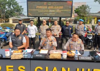 Polres Cianjur Amankan 34 Motor Curian dan Tangkap 6 Pelaku Curanmor