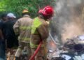 Percikan Api Las Bakar Gudang Rongsok di Babakan Madang