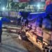 Tabrak Pagar Tembok Polsek Ciawi, Minibus Terguling