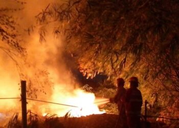 Pembakaran Sampah Sebabkan Lahan Pembuangan Limbah di Gunungputri Terbakar 