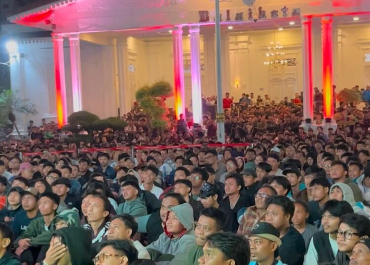 Ribuan Warga Padati Balai Kota Bogor Nobar Spanyol Vs Argentina