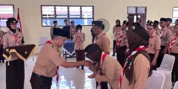 Denny Mulyadi Lantik Pengurus Kwarran dan Mabiran Tanah Sareal