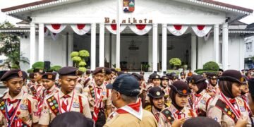Kontingen Pramuka Kota Bogor Menuju Jamnas XII di Cibubur 