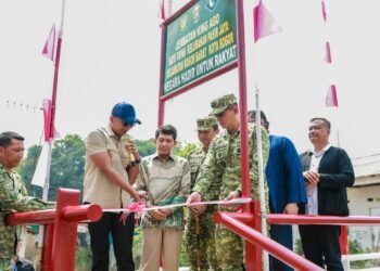TNI AD Bangun Jembatan Garuda King Ago Batu Tapak di Kota Bogor