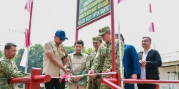 TNI AD Bangun Jembatan Garuda King Ago Batu Tapak di Kota Bogor