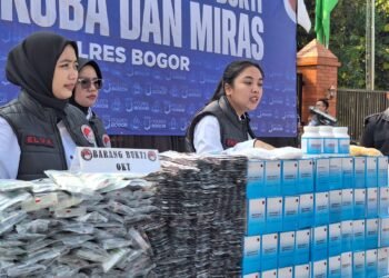Jutaan Butir Obat Keras dan Narkotika Dimusnahkan Saat Perayaan HUT ke-81 RI di Kabupaten Bogor 