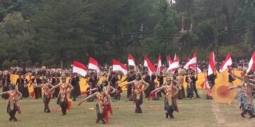 Apel Hari Pramuka di Kota Bogor Diwarnai Pembentangan Kain 65 Meter 