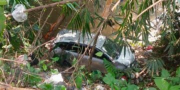 Sopir Ngantuk, Mobil Terperosok ke Jurang di Jalan Raya Cilebut Kota Bogor