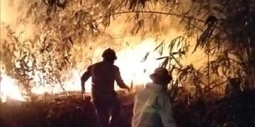 Tempat Penggilingan Plastik di Cileungsi Terbakar, Damkar Berjibaku Lakukan Pemadaman