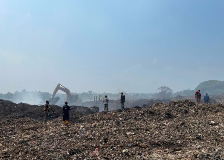 Hari ke-8 Penanganan Kebakaran TPAS Galuga, Lahan Terdampak Tersisa 0,48 Hektare 