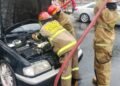Hendak Servis ke Bengkel, Mercedes Terbakar di Jalan Transyogi Cileungsi