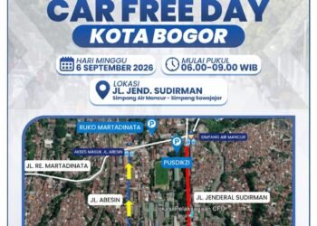 Car Free Day Kembali Digelar di Jalan Jenderal Sudirman Kota Bogor