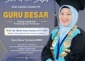 Sejarah Baru Pendidikan Tinggi Sukabumi, Rektor UMMI Raih Gelar Guru Besar