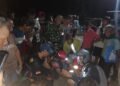 Dua Buaya Terjerat Jaring Di Simpenan,Petugas Damkar Evakuasi