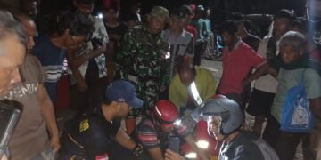 Dua Buaya Terjerat Jaring Di Simpenan,Petugas Damkar Evakuasi