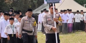 Jelang Hari Santri Nasional 22 Oktober Besok, 600 Santri Ikuti Qiyamullail Camp Prima Polres Sukabumi Kota di Lapang Cijagung Kadudampit