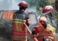 Kebakaran Mobil di Mulyaharja Bogor, 2 Orang Luka Bakar 